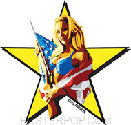 Almera Miss America Sticker Image