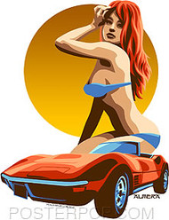 Almera 70s Vette Sticker Image