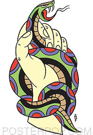 Pop Industries Snake In Hand Sticker Image