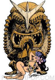 Pizz Tiki God Sticker Image