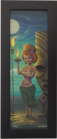 AMG02 Aaron Marshall Red Head Hula Girl Fine Art Print