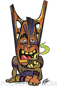 Pizz Kava Tiki Sticker Image