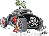 Pizz Skull Rod Sticker Image