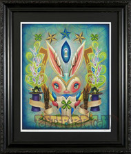 Aaron Marshall Magic Bunny Fine Art Print on Velvet Fine Art Paper Framed, Image