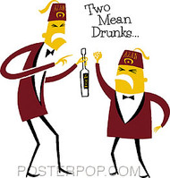 Shag Two Mean Drunks Sticker Image