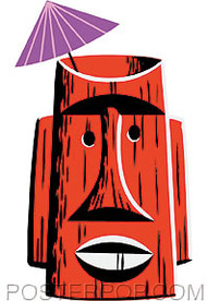 Shag Red Tiki Mug Sticker Image