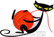 Shag Playful Kitty Sticker Image