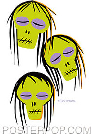 Shag Shrunken Heads Sticker Image