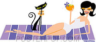 Shag Tropical Recline Sticker Image