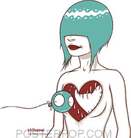 Tara McPherson Heart Teeth Sticker Image