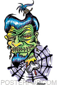 Von Franco Shrunken Head Sticker Image