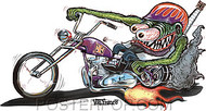 Von Franco Monster Biker Sticker Image