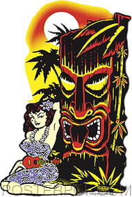 Vince Ray Hula Tiki Sticker Image