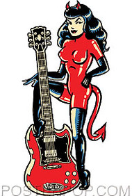 Vince Ray SG Devil Girl Sticker Image