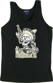 Ben Von Strawn Muertos Womans Baby Doll Tee and Ribbed Tank Top Image