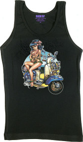 BigToe Lambretta Luau Woman's Baby Doll Tee and Tank Top Image