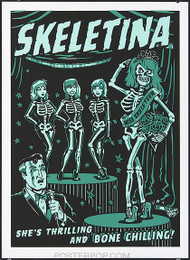 Vince Ray Skeletina Silkscreen Poster Image