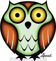 Chico Von Spoon Owl Sticker Image