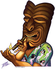 Pizz Kahuna Tiki Sticker Image