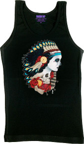 Gustavo Rimada American Spirit Woman's Ribbed Boy Beater Tank Image