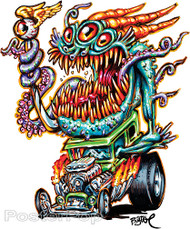 BigToe Deep One Hotrod Sticker Image