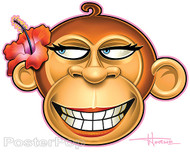 Doug Horne Happy Girl Monkey Sticker Image