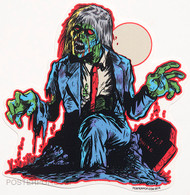 Ben Von Strawn Un-Dead Sticker. Zombie Graveyard. Living Dead