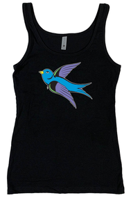 AFBB06 Alan Forbes Sparrow Woman's Baby Doll Tee and Tank Top