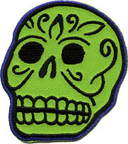 Kruse Green Skull Patch Image