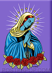 Almera Blue Mary Fridge Magnet Image