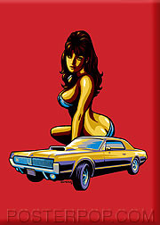 Almera Muscle Car Fridge Magnet Image