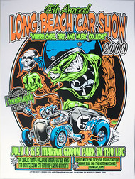 Dirty Donny Long Beach Car Show Silkscreen Concert Poster 2009 Image