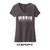 Womens V-Neck Tee - Heather Charcoal