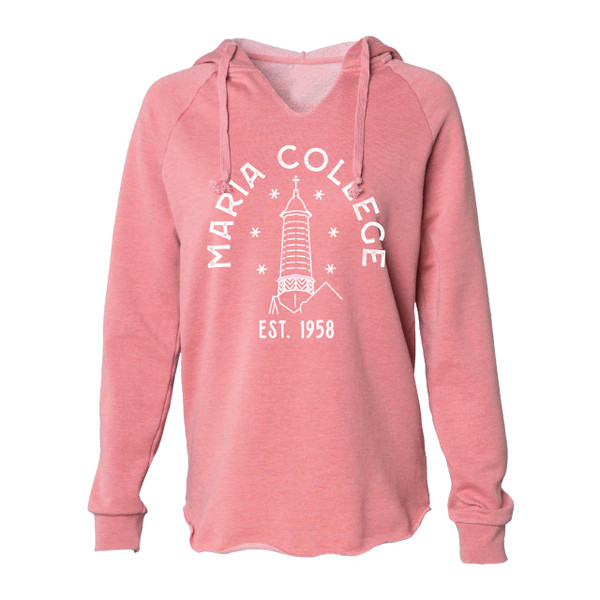 Womens Washed Hoodie Dusty Rose 