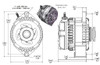 Mechman Marine 170 Amp High Output Alternator For Ski / Wake Board Boats With 12SI 6.61 Inch Bolt Pattern 6-Grove Serpentine Pulley