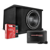 DS18 Audio ZR1000.1D DS18 ZR112LD-PKG Bass Package 12 Subwoofer In a Ported Box With Amplifier and AMPKIT - ZR112LD ZR1000.1D Amp AMPKIT4