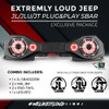 DS18 Audio Extremely Loud Jeep JL/JLU/JT PlugandPLay Sound bar package