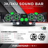 DS18 Audio DS18 Jeep JK/JKU Plug and Play Loaded Sound Bar Combo with Carbon Fiber Speakers