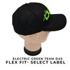 Down4Sound TEAM D4S ELECTRIC GREEN Select Label FLEX FIT CURVED BILL Hat