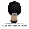 Down4Sound TEAM D4S ORANGE KRUSH Select Label FLEX FIT CURVED BILL Hat