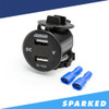 SPARKED INNOVATIONS Voltmeter USB Charger Dual Ports For Auto Or Marine 