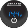 SPARKED INNOVATIONS DC Voltmeter Battery Capacity Monitor Gauge with Onboard Capacitive Touch Switch 
