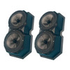 DOWN4SOUND PODS DOWN4SOUND Custom Speaker Pods Brand - Dual 8" Universal Flat Vortex Speaker Pods for any flat mounting location