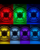  DOWN4SOUND | M3 MARINE 8 WITH RGB LIGHTING | 8" MARINE COAXIAL SPEAKER SET | 200W RMS EACH | 4 OHM 