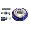  DOWN4SOUND |  D4S-44GKITOFC-BLCL |  4 GAUGE 4-CHANNEL OFC AMPLIFIER KIT - BLUE / CLEAR 