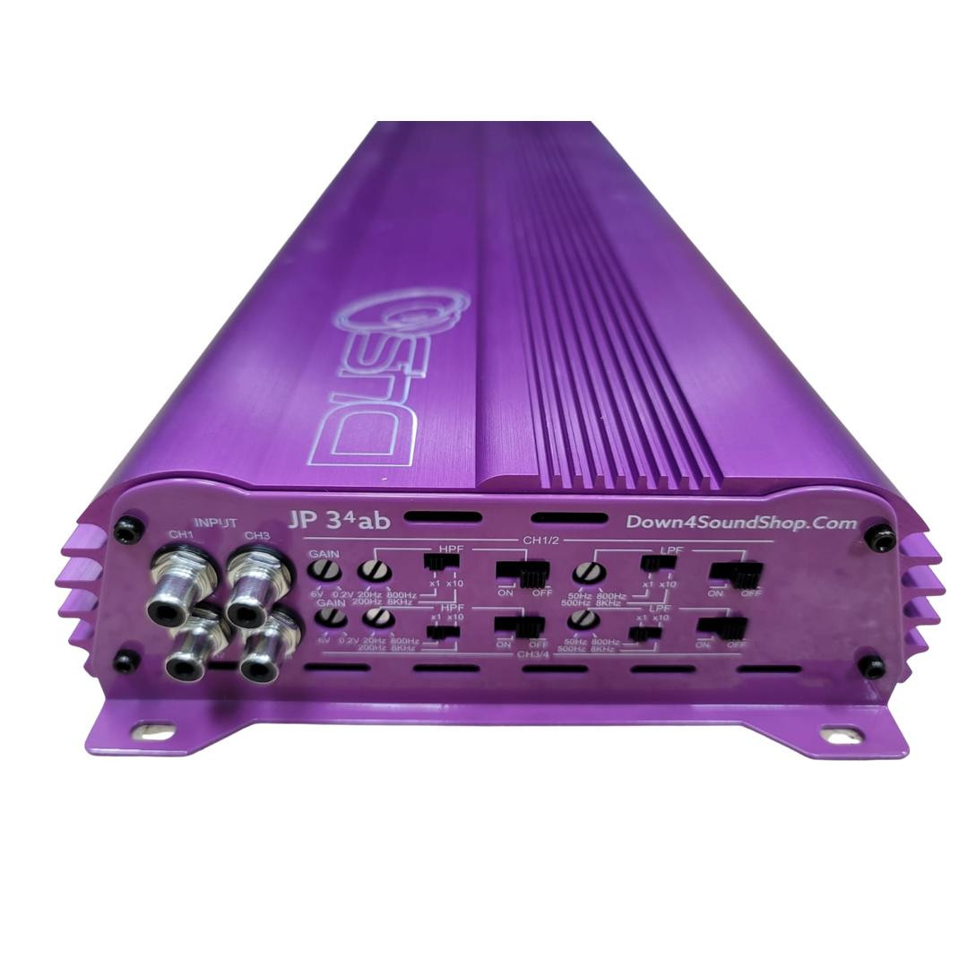アンプ DOWN4SOUND JP34 AB PURPLE | 590W RMS - 4 CHANNEL AMPLIFIER