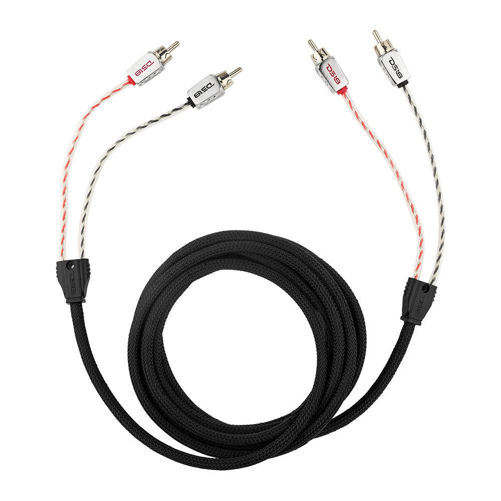 DS18 HQRCA-12FT Dual Twist RCA Cable - 12 Ft Long