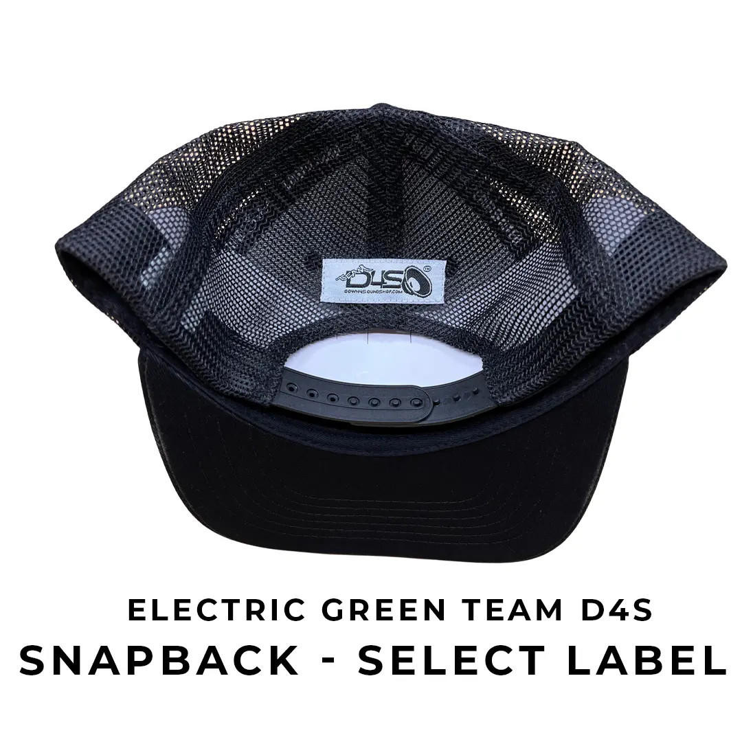 DOWN4SOUND | TEAM D4S ELECTRIC GREEN SELECT LABEL SNAP BACK WITH