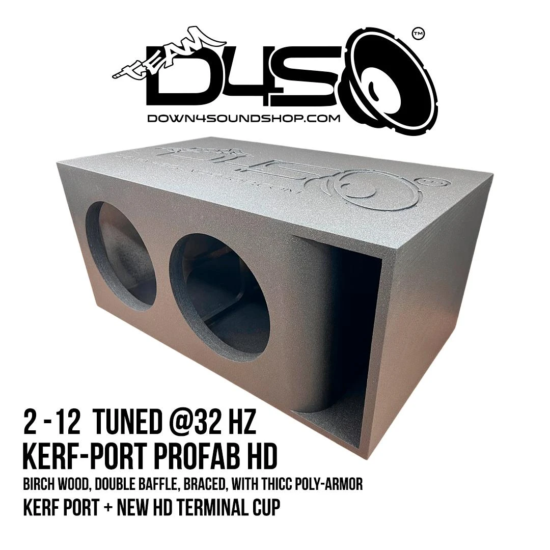 DOWN4SOUND | PRO-FAB V2 2 12 | 2 12 SUB BOX | DUAL 12-INCH KERF