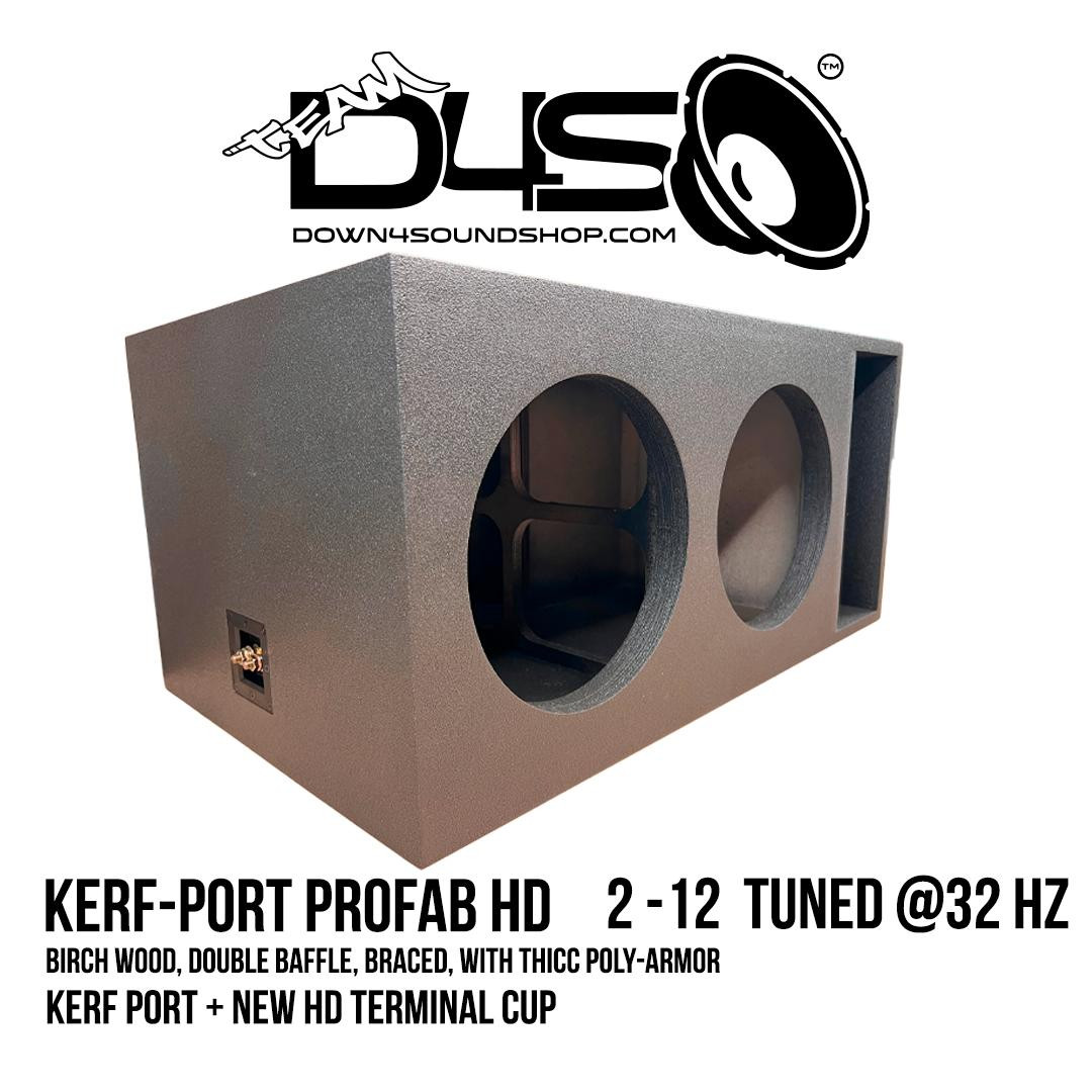 DOWN4SOUND | PRO-FAB V2 2 12 | 2 12 SUB BOX | DUAL 12-INCH KERF